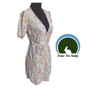 NwoT &OtherStories Pink Floral Mini Wrap Dress Size EU36 6 Coquette soft girl E1